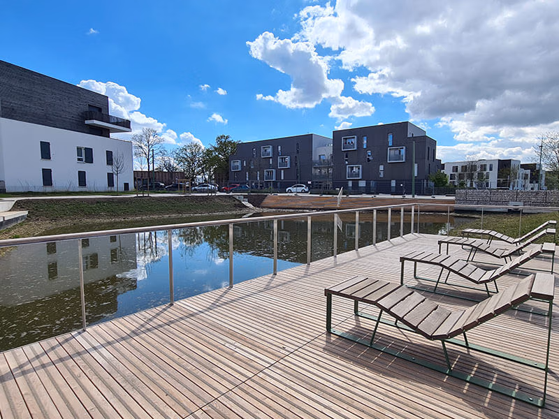 Terrasse de l'éco-quartier de Bessancourt