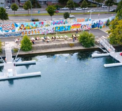 Pontons flottants acier - Rosa Bonheur à l'Ouest (92)