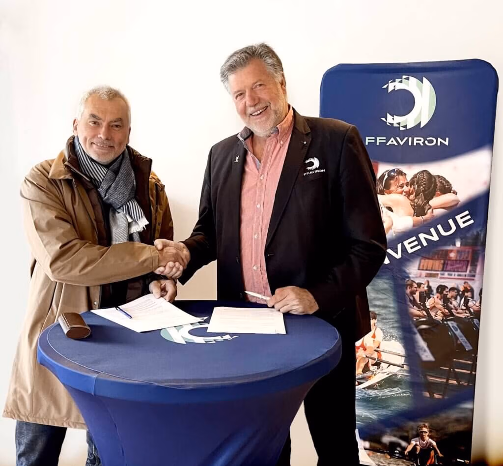 Signature du mécénat avec la Fédération Française d'Aviron