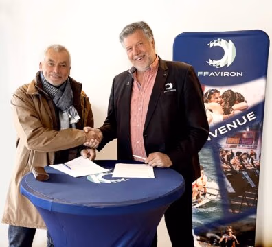 Signature du mécénat avec la Fédération Française d'Aviron