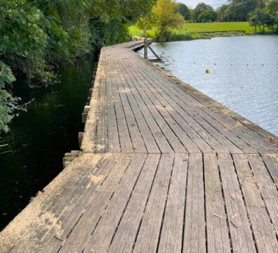 Dépose de l'ancienne passerelle de Draveil (91)