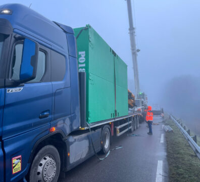 Chantier mise en place de la Passerelle piétonne à Sommerviller (54)