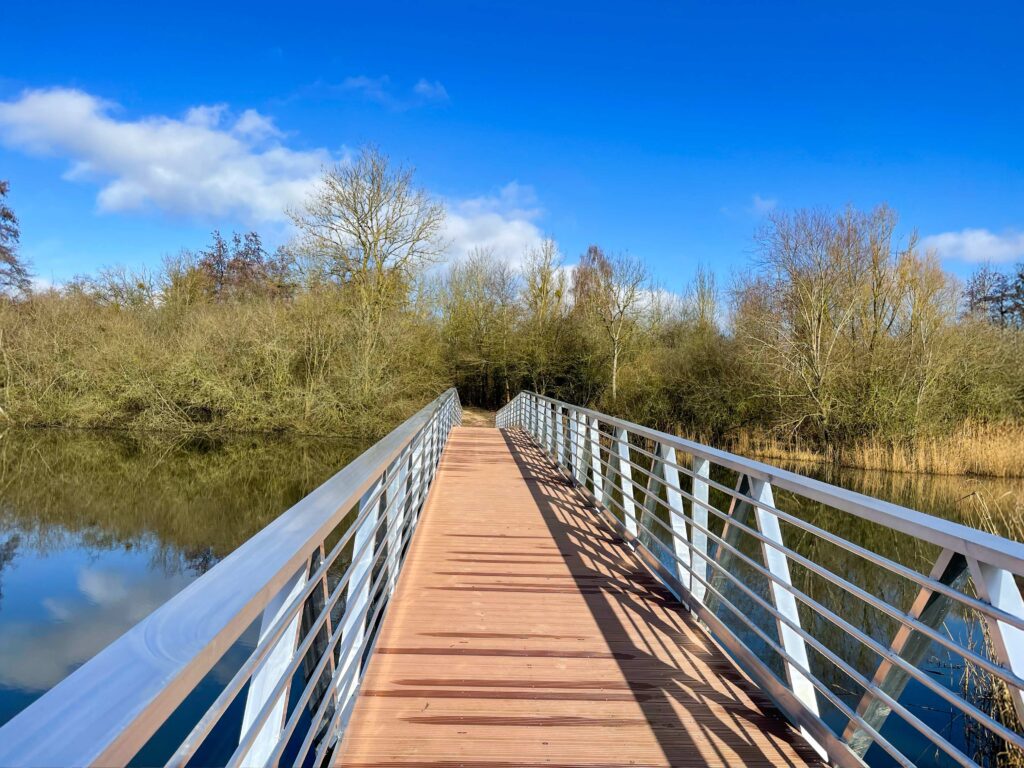 Chantier mise en place de la Passerelle piétonne à Sommerviller (54)