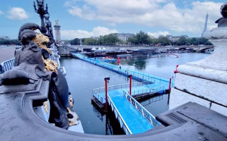 Test event - Ponton des athlètes - Pont Alexandre III - Paris