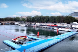 Test event - Ponton des athlètes - Pont Alexandre III - Paris