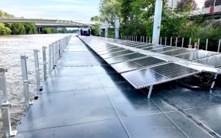 Plateforme flottante pour panneaux photovoltaïques - EDF